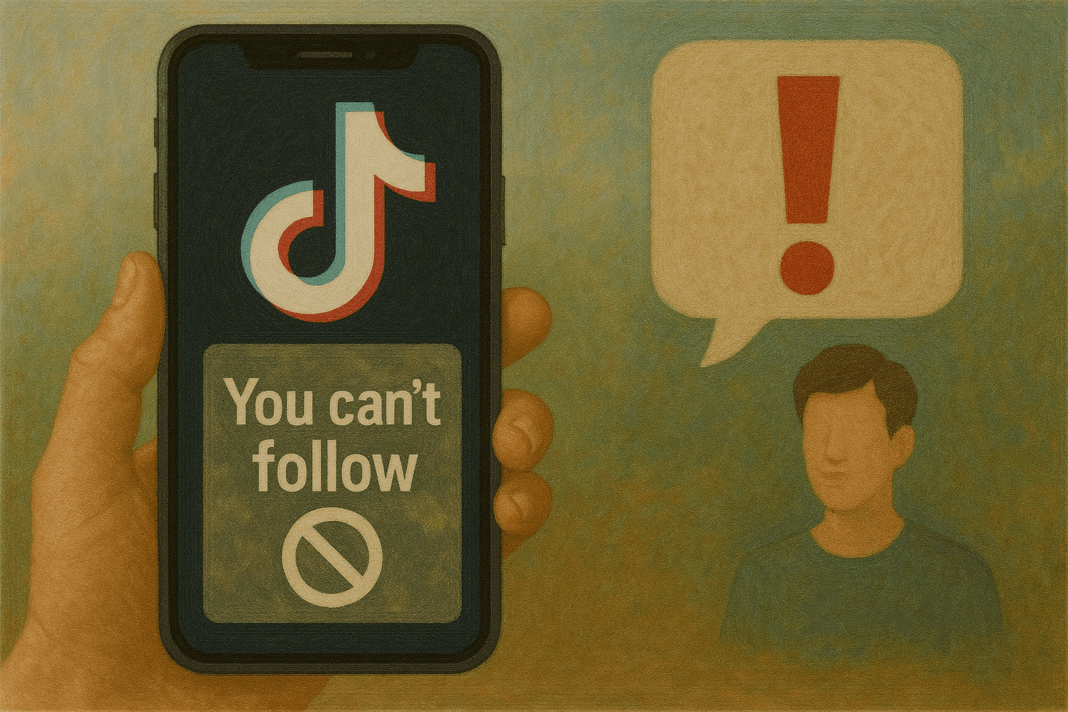 “You Can’t Follow” Error on TikTok