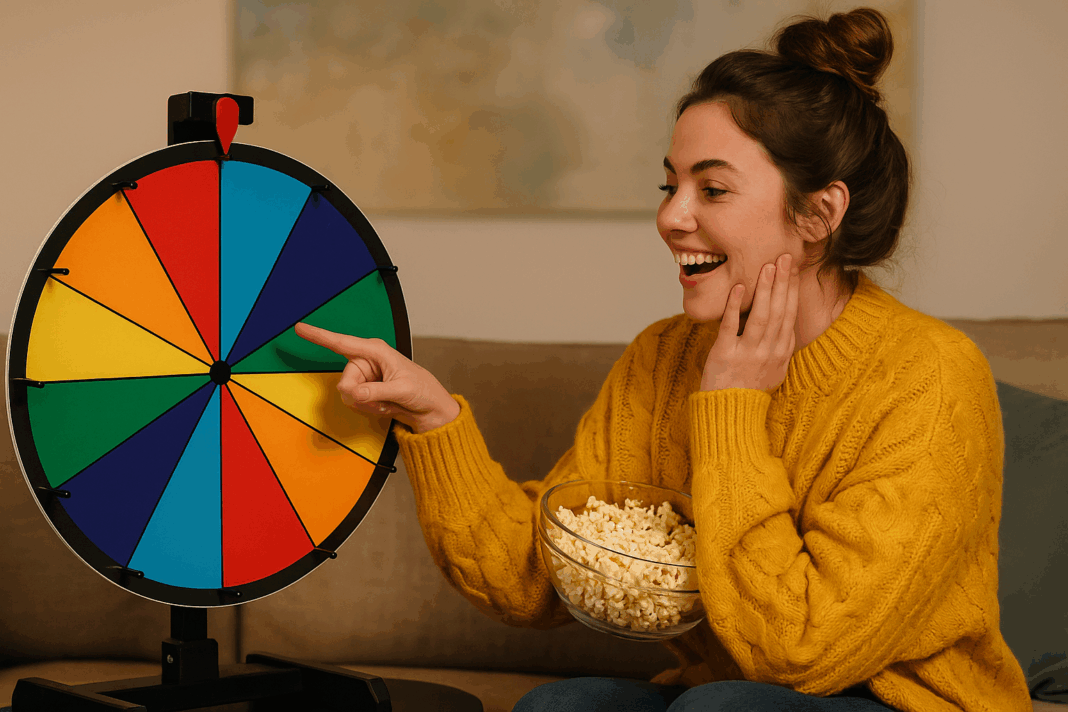 Using Spin the Wheel to Pick Movie Night Themes